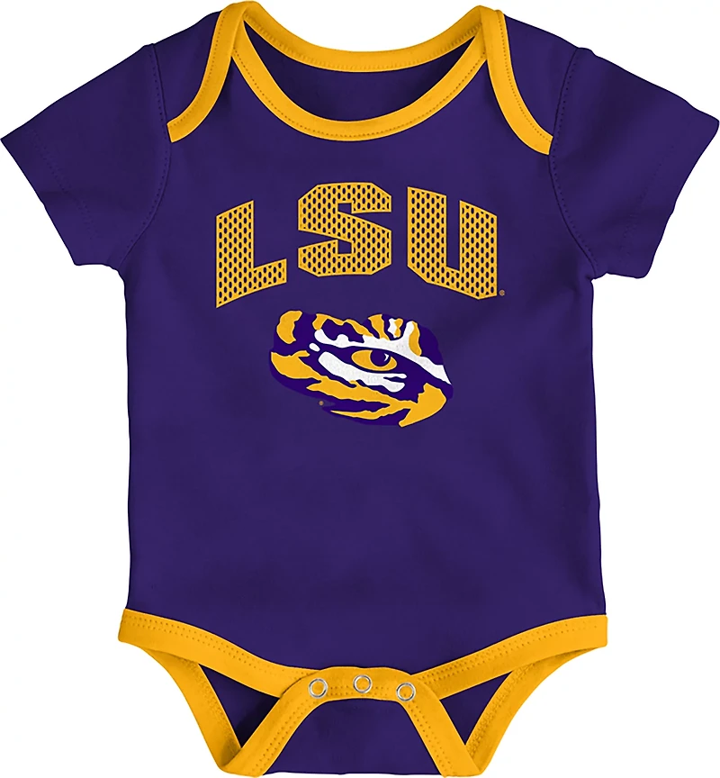 Outerstuff Infants' LSU All Day Play 3-Piece Creeper Set