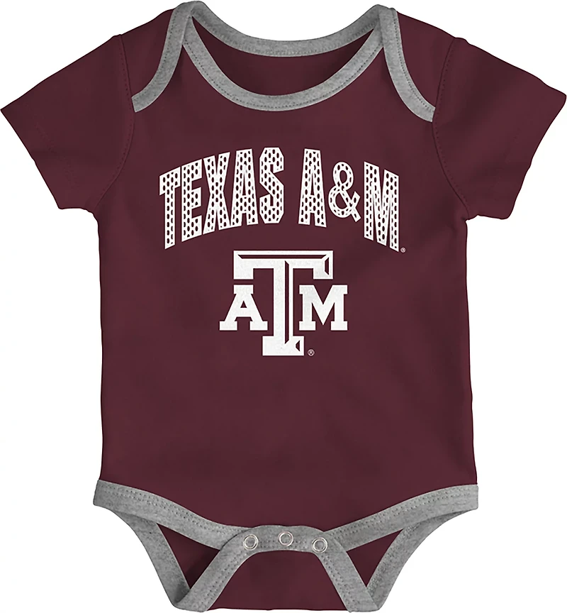 Outerstuff Infants' Texas A&M All Day Play 3-Piece Creeper Set
