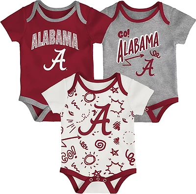 Outerstuff Infants' Alabama All Day Play 3-Piece Creeper Set