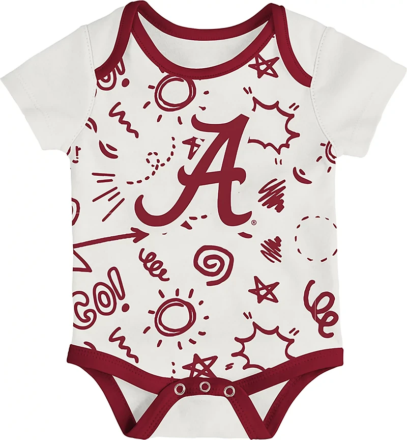 Outerstuff Infants' Alabama All Day Play 3-Piece Creeper Set