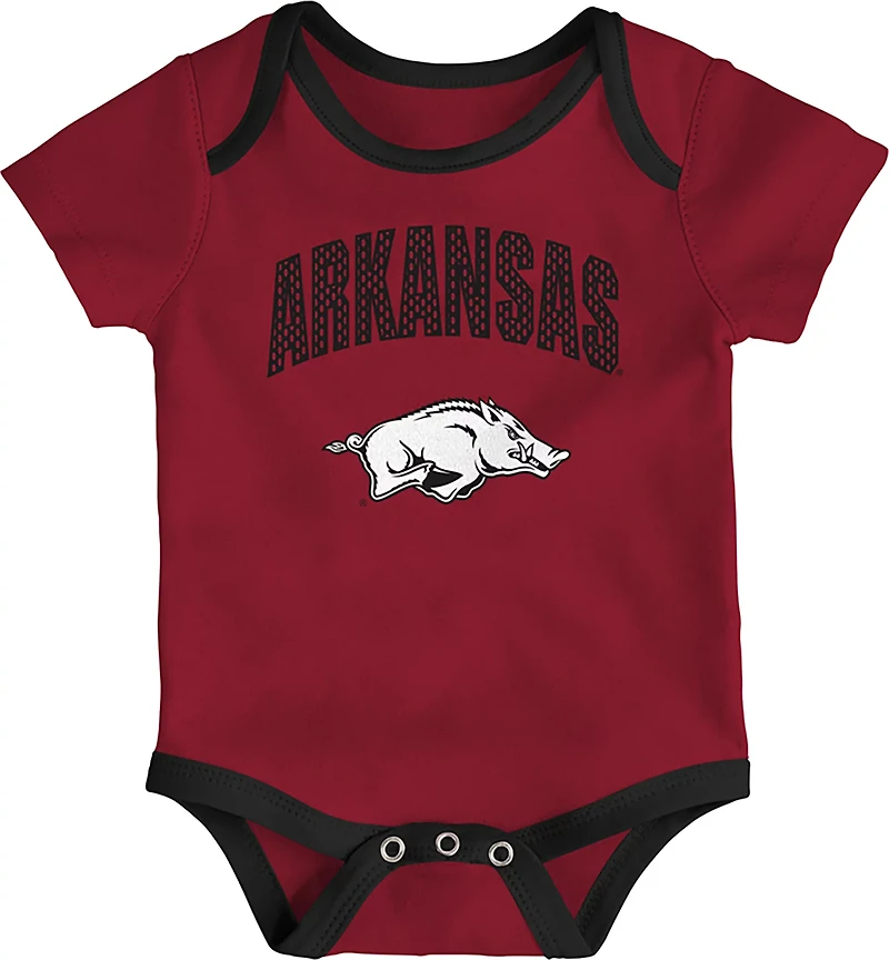 Outerstuff Infants' Arkansas All Day Play 3-Piece Creeper Set