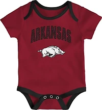 Outerstuff Infants' Arkansas All Day Play 3-Piece Creeper Set