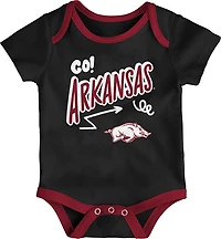 Outerstuff Infants' Arkansas All Day Play 3-Piece Creeper Set