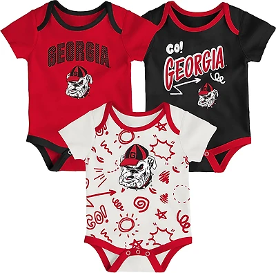 Outerstuff Infants' Georgia All Day Play 3-Piece Creeper Set