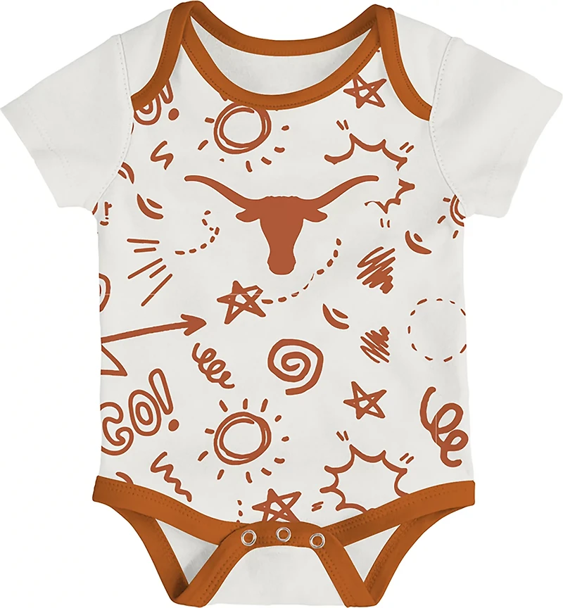 Outerstuff Infants' Texas All Day Play 3-Piece Creeper Set