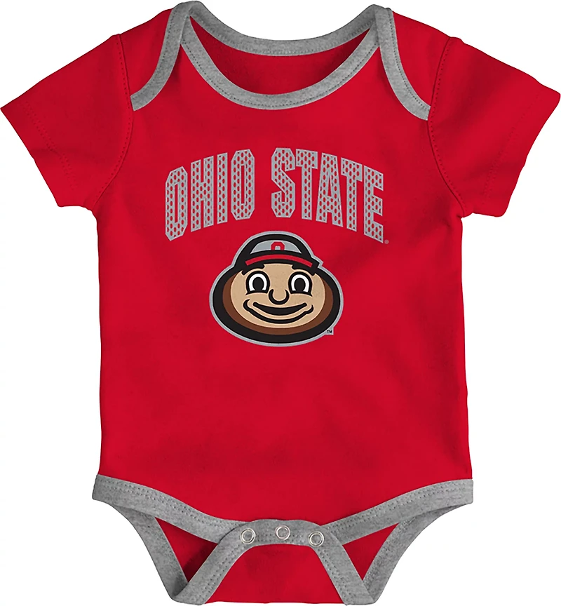 Outerstuff Infants' Ohio State All Day Play 3-Piece Creeper Set