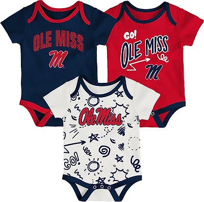 Outerstuff Infants' Ole Miss All Day Play 3-Piece Creeper Set