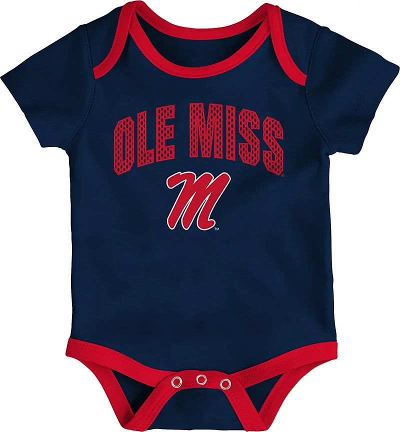 Outerstuff Infants' Ole Miss All Day Play 3-Piece Creeper Set