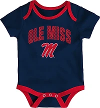 Outerstuff Infants' Ole Miss All Day Play 3-Piece Creeper Set
