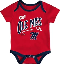 Outerstuff Infants' Ole Miss All Day Play 3-Piece Creeper Set