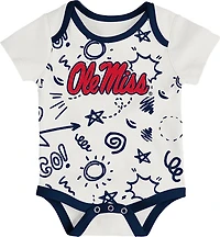 Outerstuff Infants' Ole Miss All Day Play 3-Piece Creeper Set