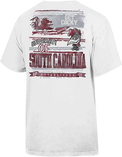 Comfort Wash Men's University of South Carolina Mascot Stripe Graphic T-shirt