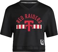 adidas Women's Texas Tech University 100 Year Anniversary Crop Football Jersey