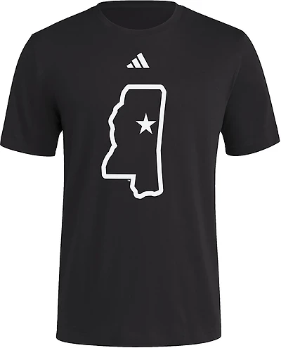 adidas Men's Mississippi State University All Black State T-shirt