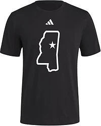 adidas Men's Mississippi State University All Black State T-shirt
