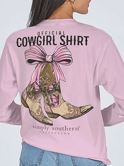 Simply Southern Girls' Cowgirl Long Sleeve T-shirt