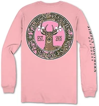 Simply Southern Girls' Camo Deer Long Sleeve T-shirt
