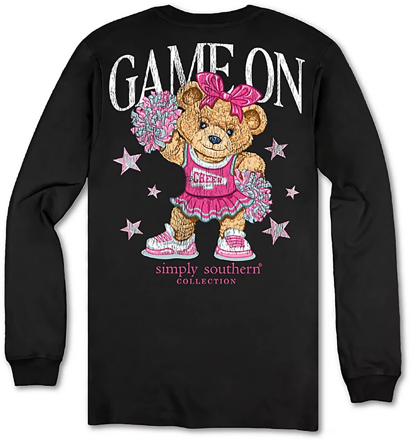 Simply Southern Girls' Game On Cheer Long Sleeve T-shirt
