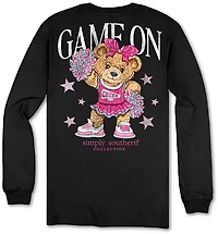 Simply Southern Girls' Game On Cheer Long Sleeve T-shirt