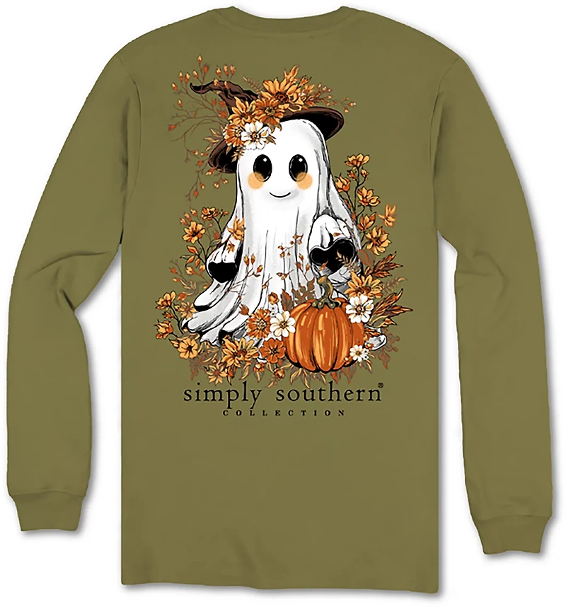 Simply Southern Girls' Ghost Fall Long Sleeve T-shirt