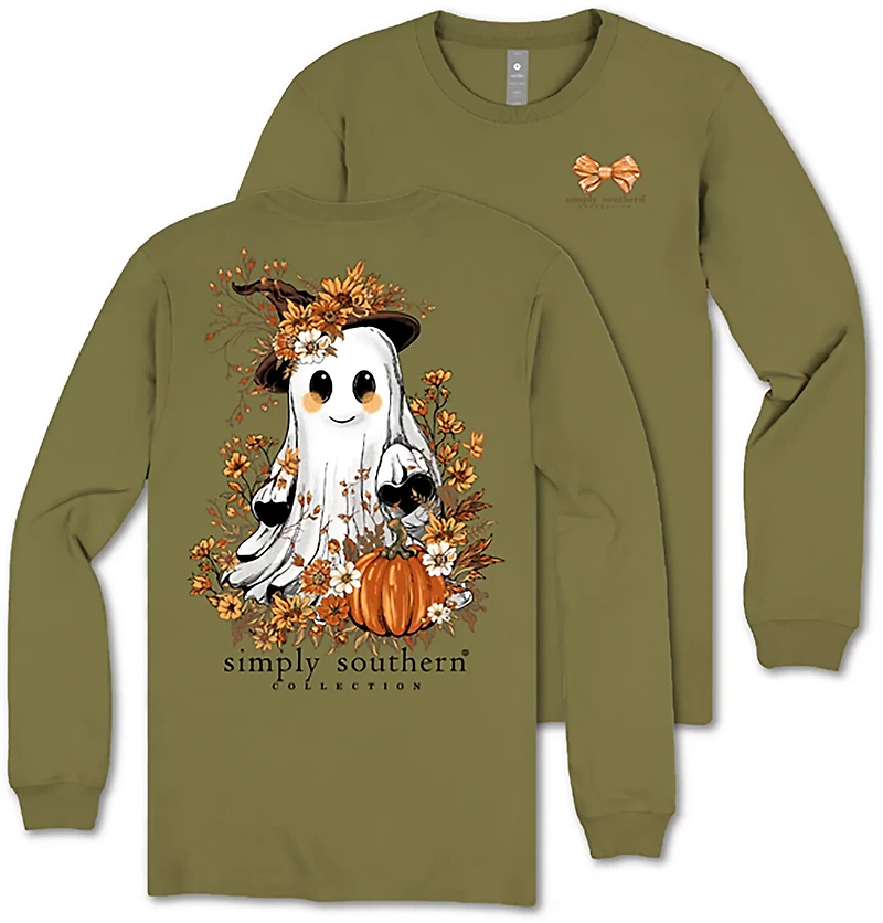 Simply Southern Girls' Ghost Fall Long Sleeve T-shirt