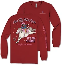 Simply Southern Girls' First Rodeo Long Sleeve T-shirt