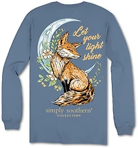Simply Southern Girls' Moon Fox Long Sleeve T-shirt
