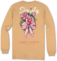 Simply Southern Girls' Rose Long Sleeve T-shirt