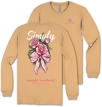 Simply Southern Girls' Rose Long Sleeve T-shirt