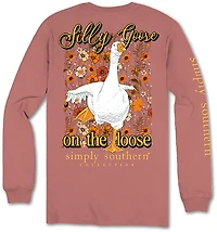 Simply Southern Girls' Silly Goose Fall Long Sleeve T-shirt