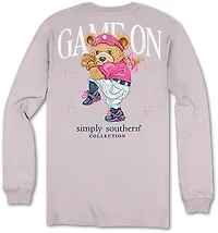 Simply Southern Girls' Game On Softball Long Sleeve T-shirt