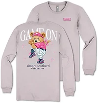 Simply Southern Girls' Game On Softball Long Sleeve T-shirt