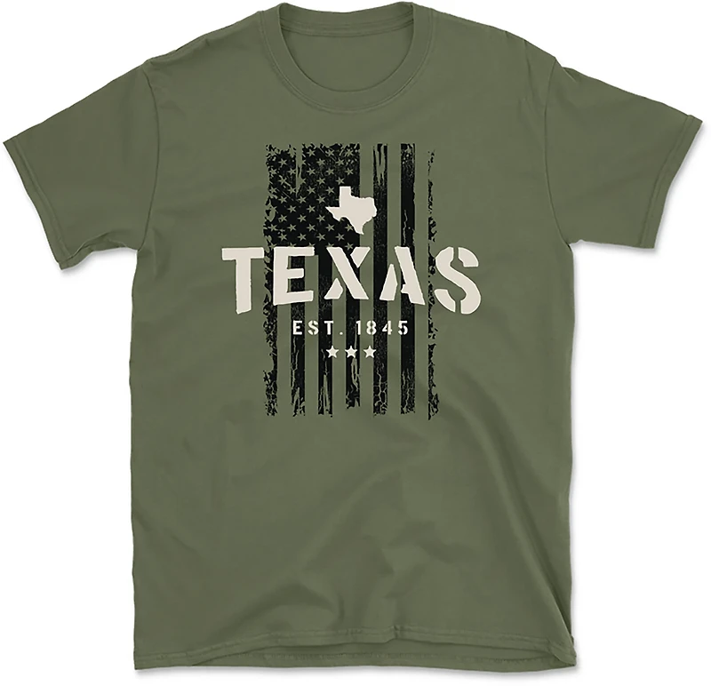 State Life Men's TX Freedom Flags T-shirt