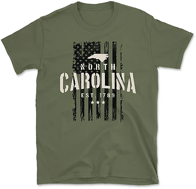 State Life Men's NC Freedom Flag T-shirt