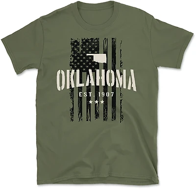 State Life Men's OK Freedom Flag T-shirt