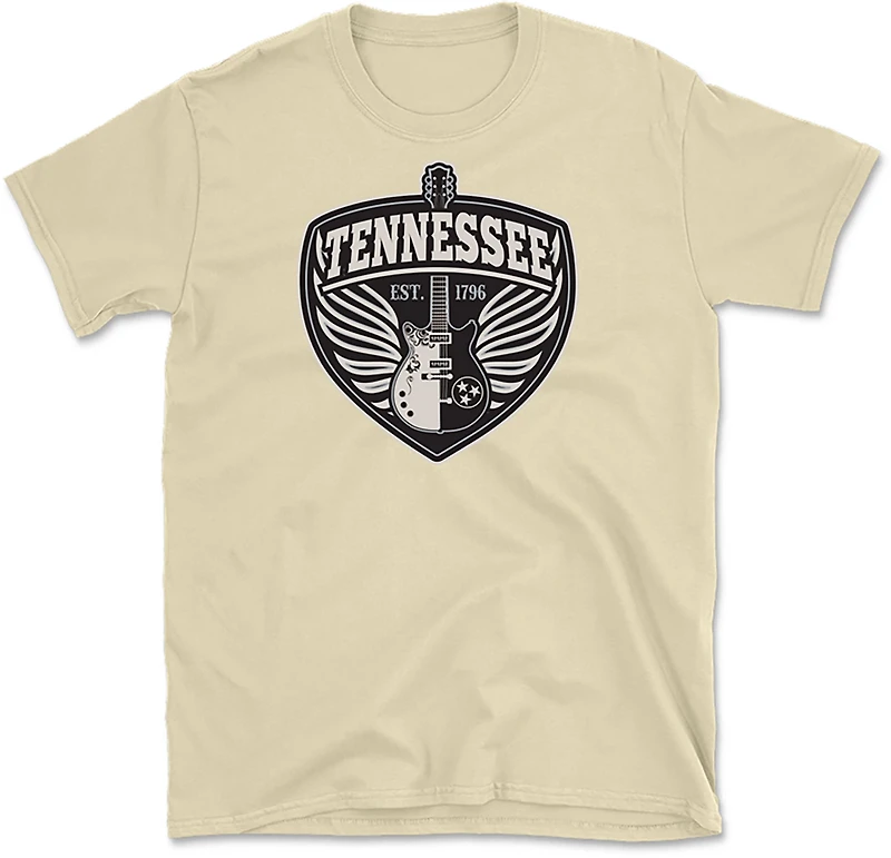 State Life Men's TN Guitar Badge T-shirt