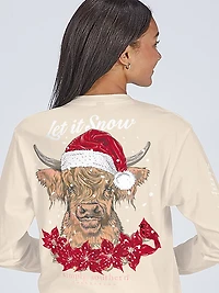 Simply Southern Women's Let It Snow Cow Long Sleeve T-shirt