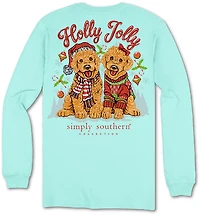 Simply Southern Women's Holly Jolly Dog Long Sleeve T-shirt