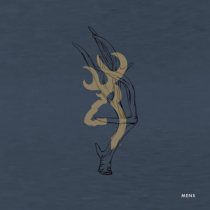 Browning Men's Antler Overlay Buckmark Short Sleeve T-shirt