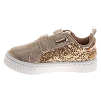 Laura Ashley Toddler Girls' Glitter Hook and Loop Closure Shoes