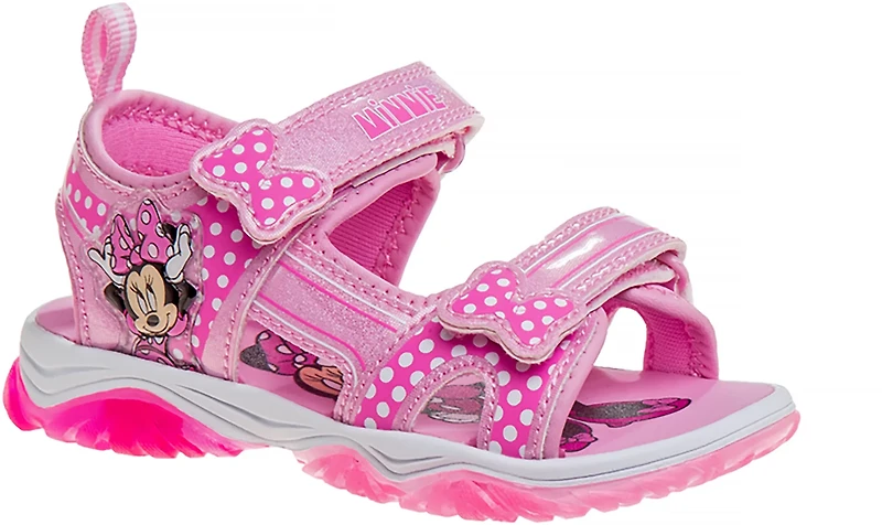 Disney Minnie Mouse Girl's Sneakers with Two White Lights TD