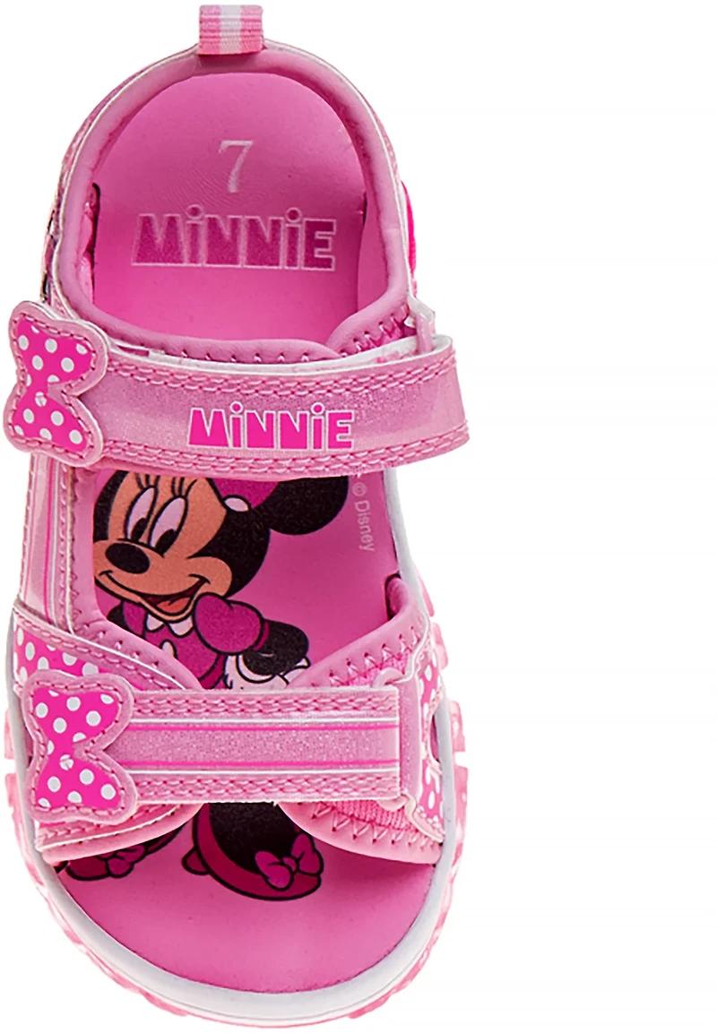 Disney Minnie Mouse Girl's Sneakers with Two White Lights TD