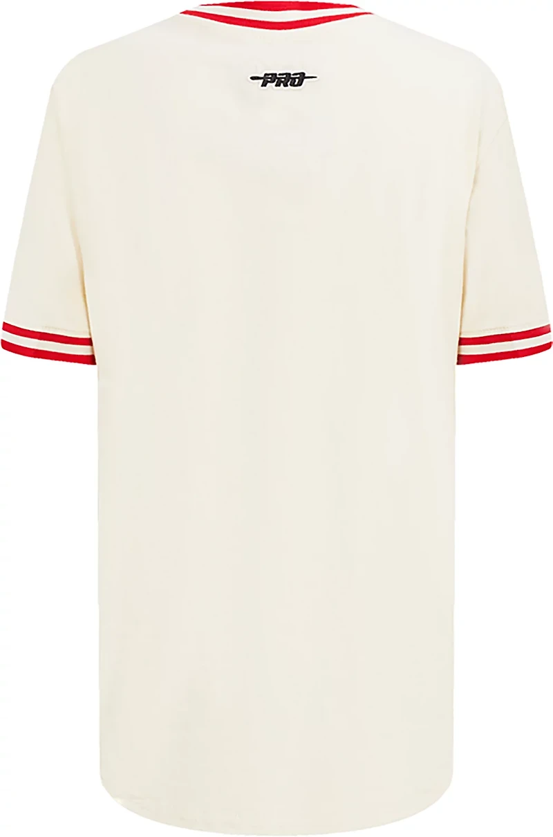 Pro Standard Boys' Atlanta Braves Retro Classic BB Striped Rib Short Sleeve T-shirt