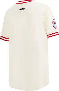 Pro Standard Boys' Atlanta Braves Retro Classic BB Striped Rib Short Sleeve T-shirt