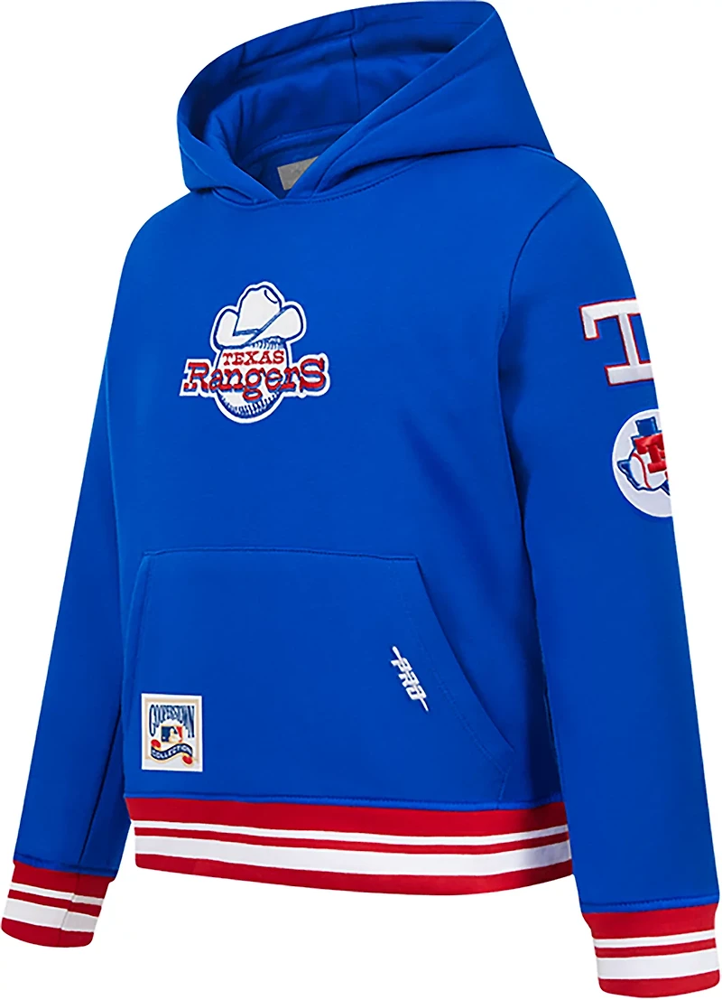 Pro Standard Boys' Texas Rangers Retro Classic BB Rib Fleece Long Sleeve Hoodie