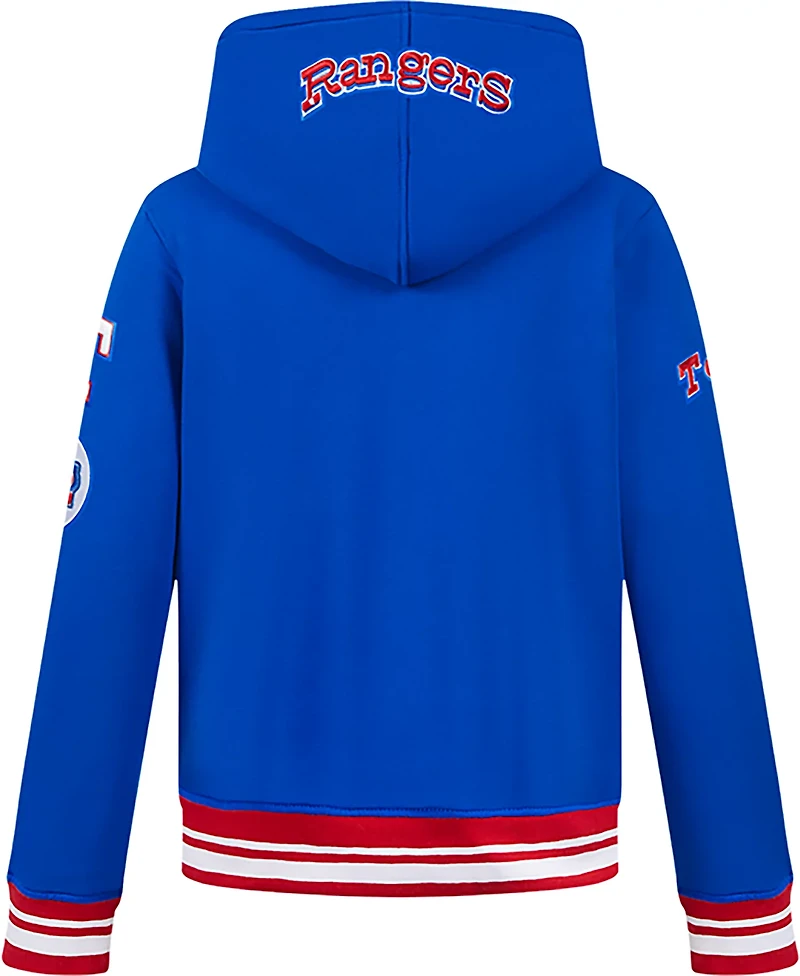 Pro Standard Boys' Texas Rangers Retro Classic BB Rib Fleece Long Sleeve Hoodie