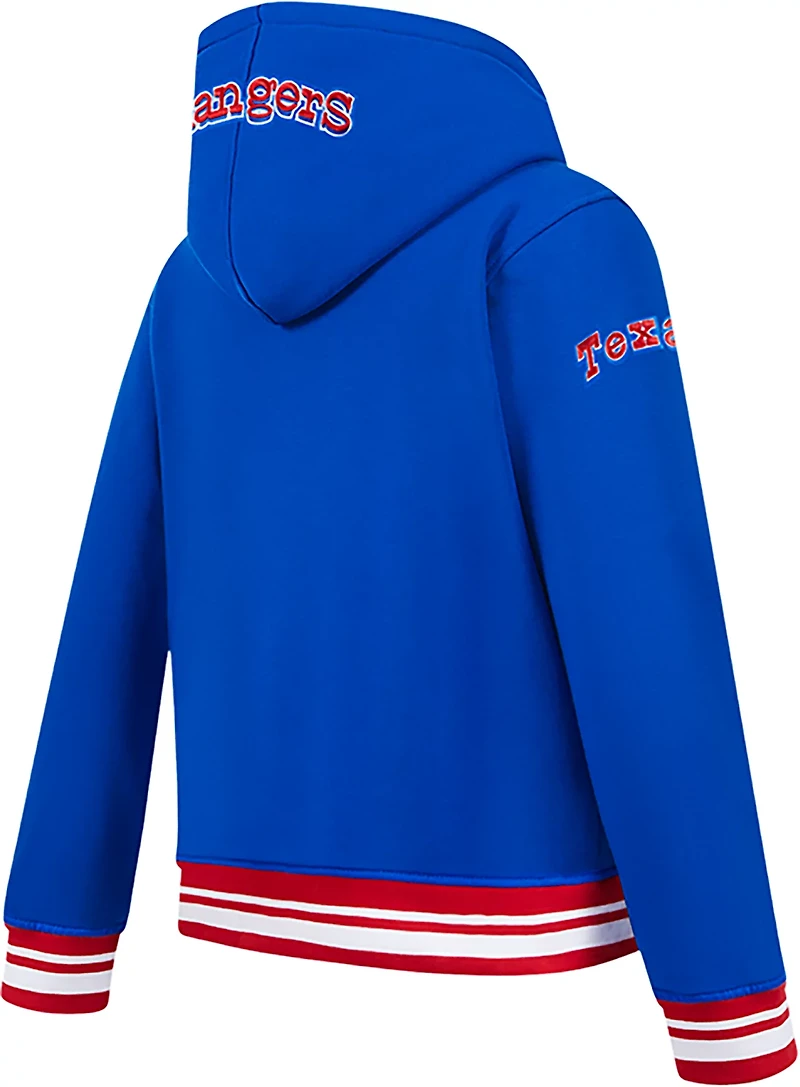 Pro Standard Boys' Texas Rangers Retro Classic BB Rib Fleece Long Sleeve Hoodie