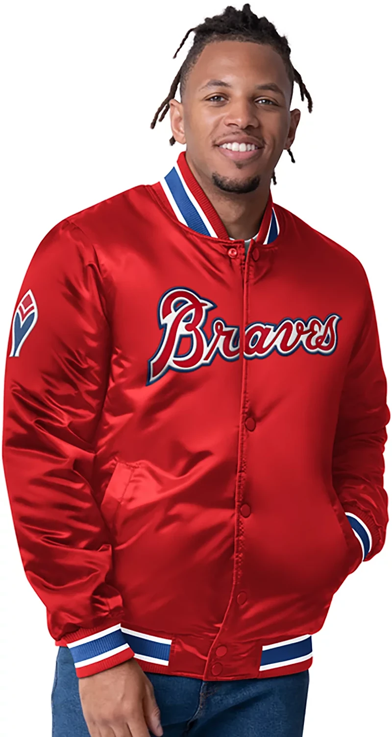 Starter Men's Atlanta Braves Closer Reversible Long Sleeve Jacket