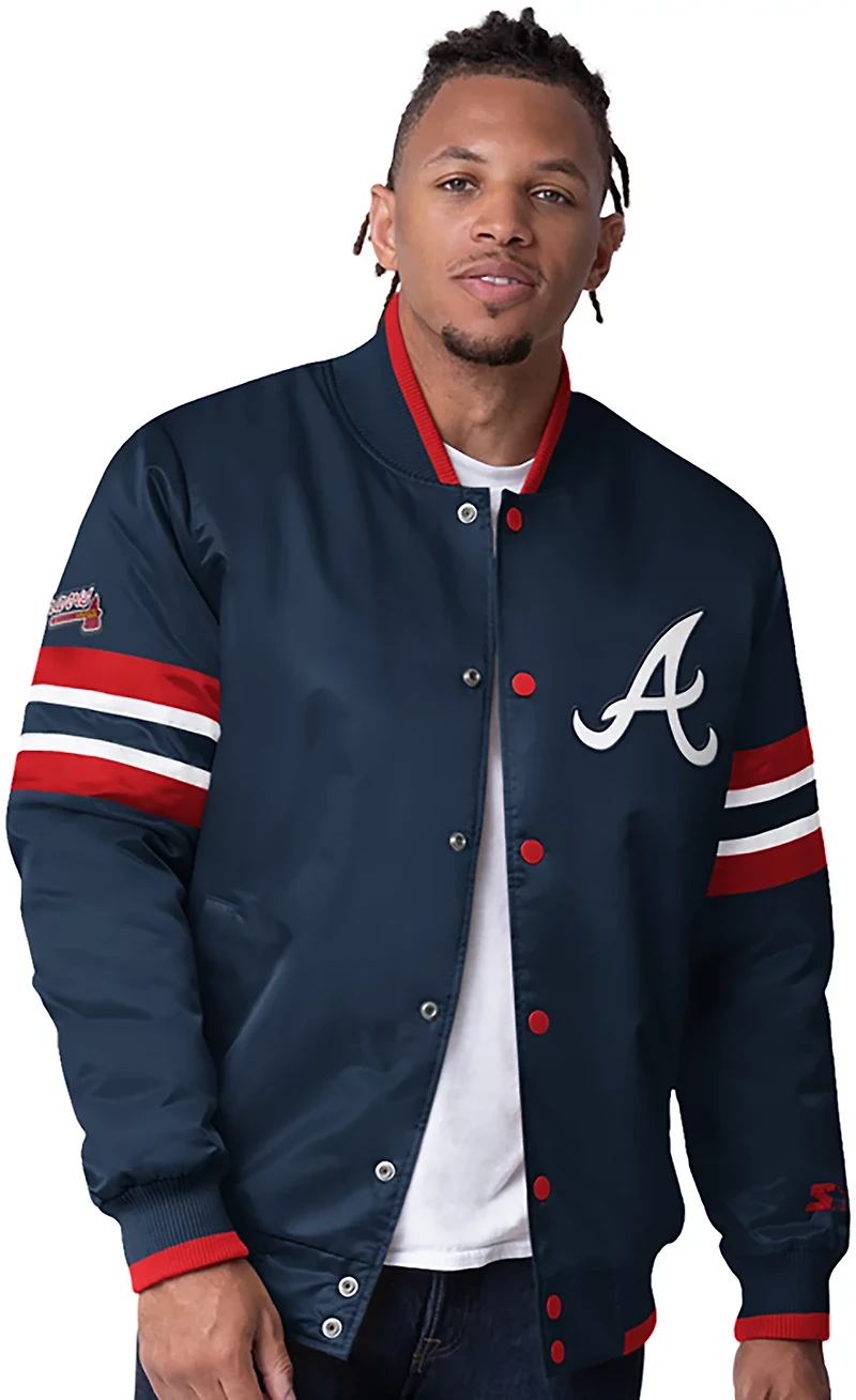 Starter Men's Atlanta Braves Scout I Varsity Long Sleeve Jacket