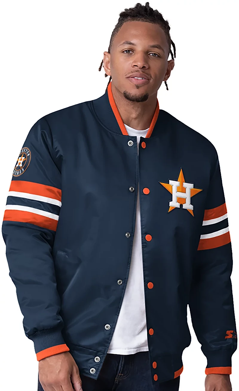 Starter Men's Houston Astros Scout II Varsity Long Sleeve Jacket